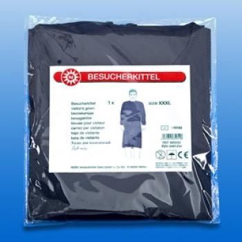 Vlies Besucherkittel blau, Gr. XXL